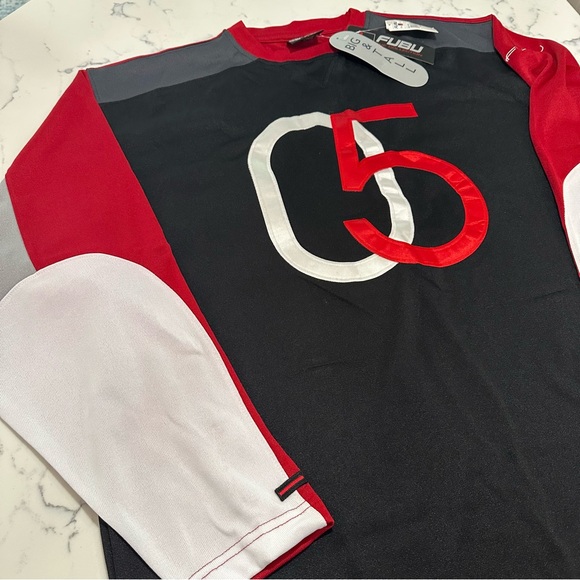 Vintage Y2K FUBU 05 Long Sleeve Jersey Shirt - Black/Red/Gray - Men’s 1X - Picture 2 of 9